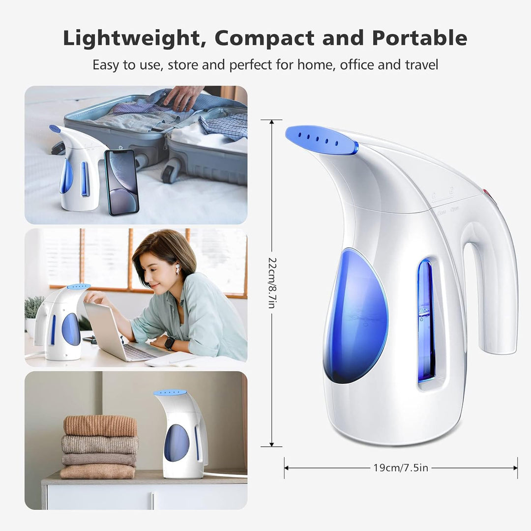 Steamer for Clothes, Portable Handheld Design, 240Ml Big Capacity, 700W, Strong Penetrating Steam, Removes Wrinkle, for Home, Office and Travel(Only for 120V)(Blue)